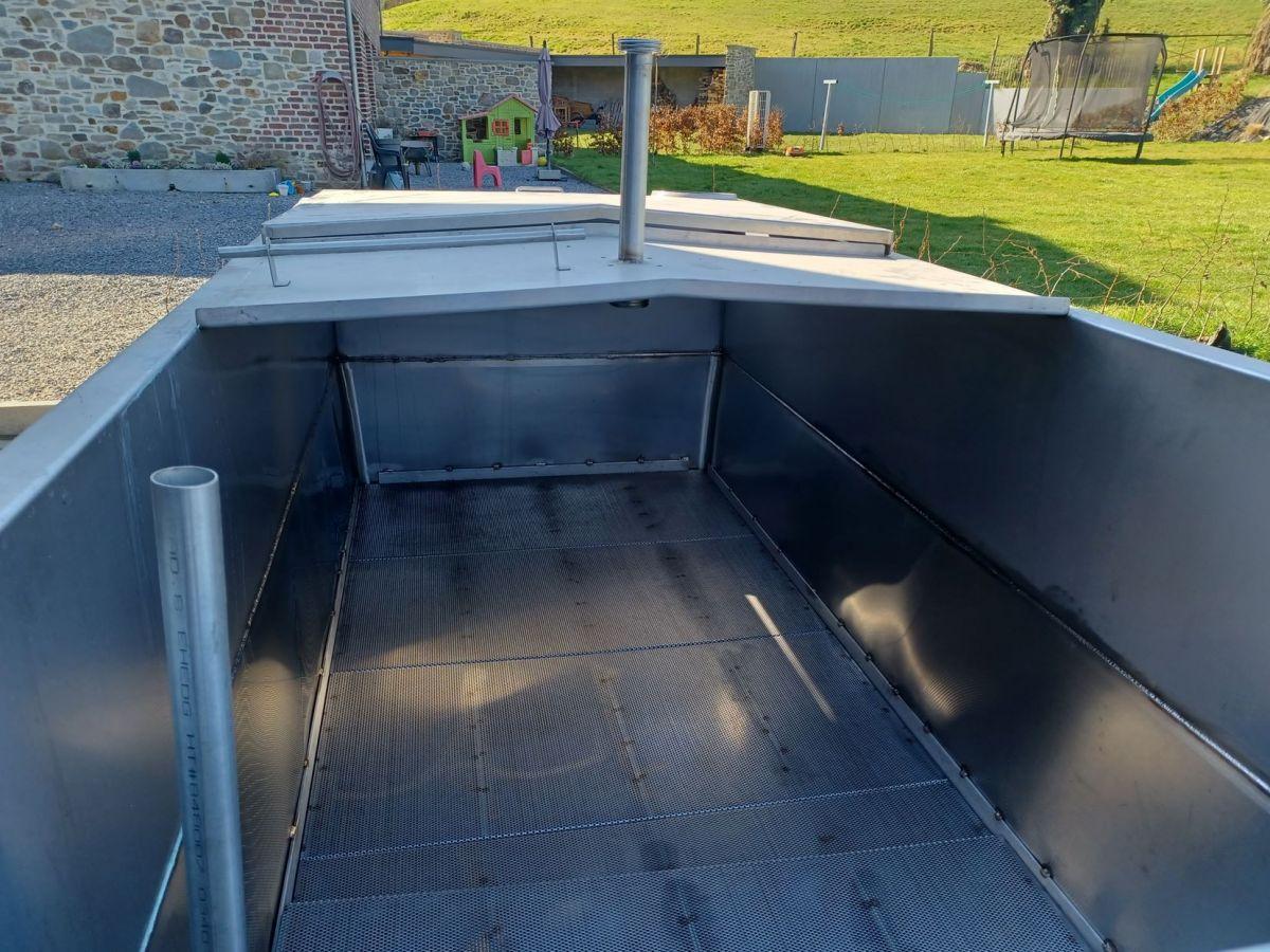 1500 liters tank i rustfritt stål 304
