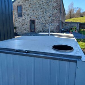 1500 liters tank i rustfritt stål 304