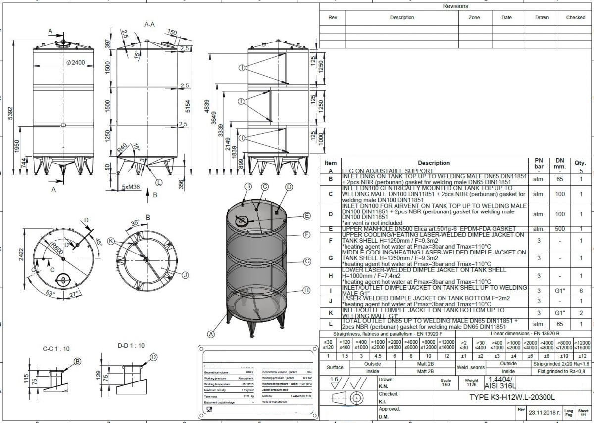 20300 liters tank i syrefast 316