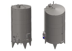 40 000 liters tank i rustfritt stål 304 eller syrefast 316