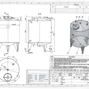 3300 liters tank i rustfritt stål 304