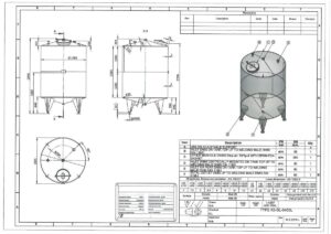 5400 liters tank i rustfritt stål 304