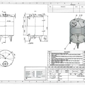 5400 liters tank i rustfritt stål 304