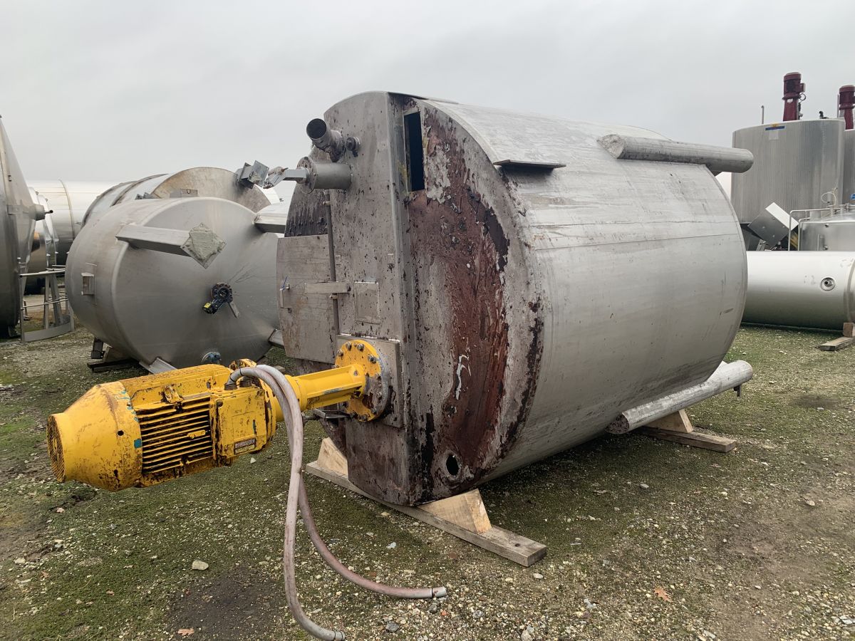 7500 liters tank i rustfritt stål 304