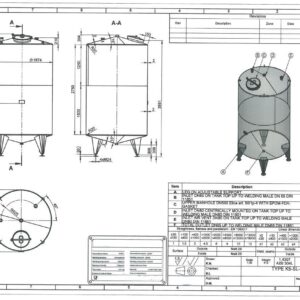 8100 liters tank i rustfritt stål 304
