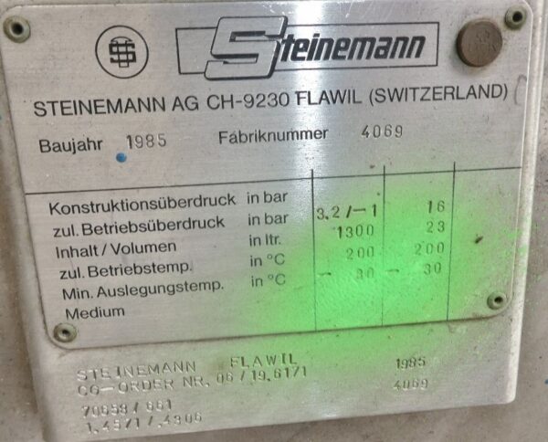 1300 liters tank i syrefast 316