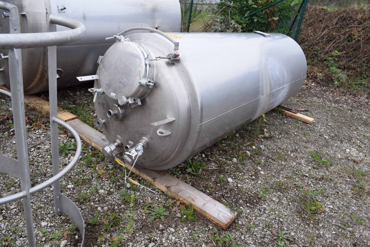 1500 liters tank i rustfritt stål 304