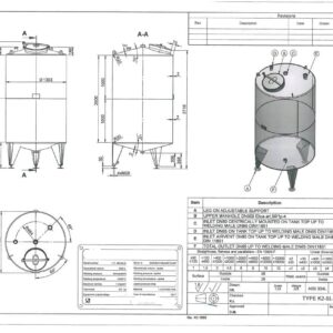 3200 liters tank i 304 rustfritt stål