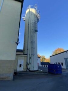 100 000 liter pelletssilo med lastceller