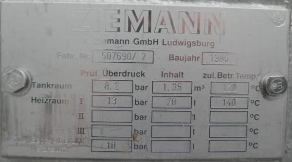 1350 liters tank i rustfritt stål 304