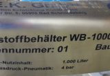 1000 liters tank i 304 rustfritt stål