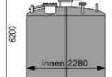 10800 liters tank i rustfritt stål 304